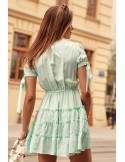 Rochie de vara cu maneca scurta menta PR3181 - Magazin online - Boutique